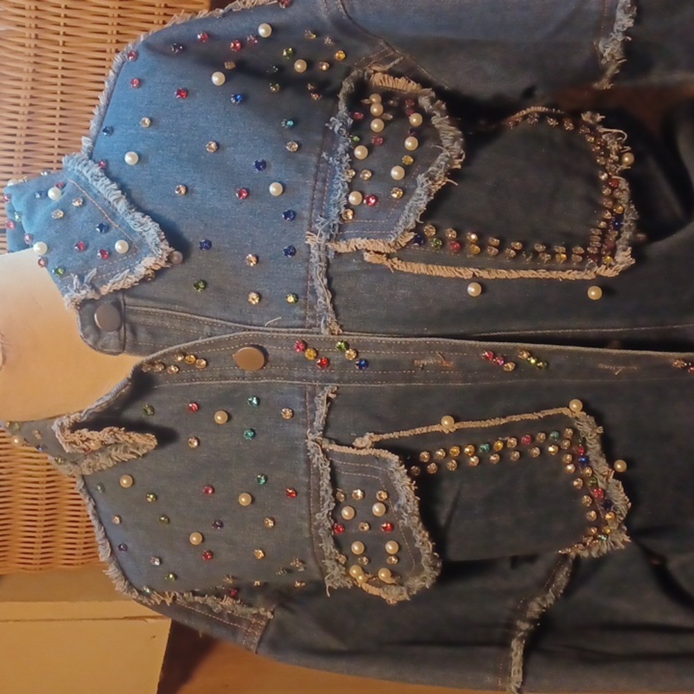 Bedazzled Denim Jacket NWOT